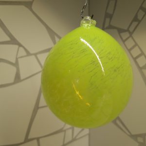 Glaskula, gulgrön ca 9cm i diameter