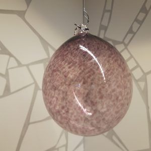 Glaskula, vinröd-brun ca 7cm i diameter